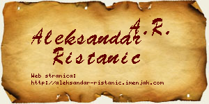 Aleksandar Ristanić vizit kartica